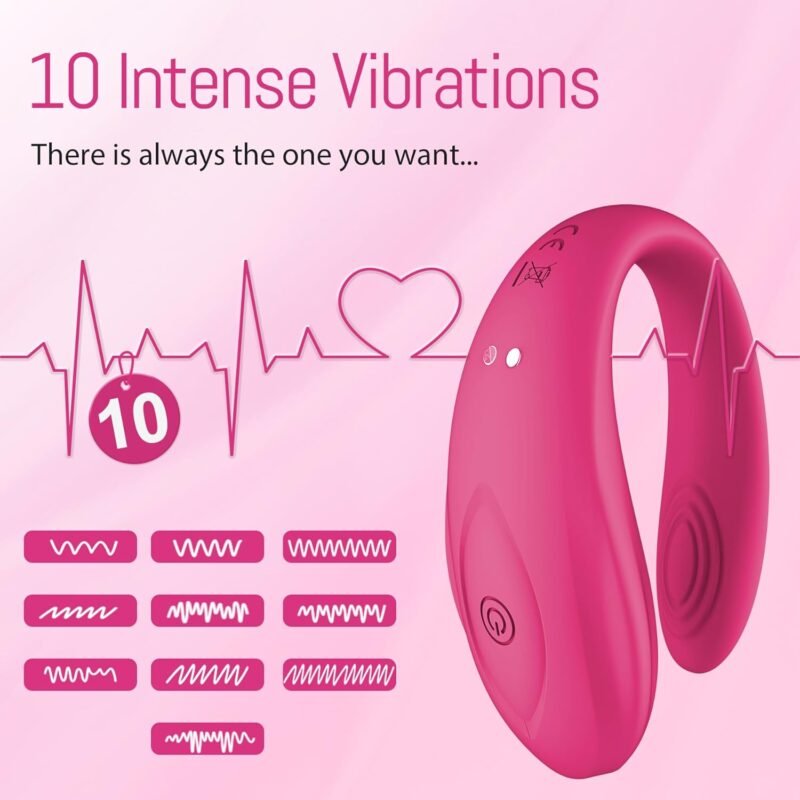 Vibrators Couples Sex Toys Vibrator, Remote Control Vibrator Wearable Vibrator, Long Distance Panty Vibrator Adult Toys for Women Female, G Spot Sex Toy Sex Things for Couples Kinky Him Her Sex(Pink)