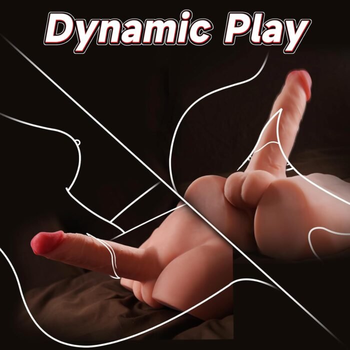 Male Sex Doll with Realistic Thrusting Dildo - EINSEO Adult Torso Sex Dolls & 7.3 inches Vibrating Dildos for G-spot Anal Stimulation, Unisex Masturbator Mens Gay Sex Toys for Women Female Couples - Image 6