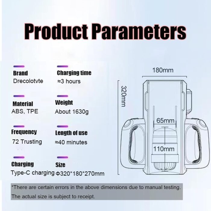 Masturbator Male Sex Toy Mens Male Masturbator Sex Toy Men Adult Toys for Men Hands Free Penis Trainer Adult Sex Toy Pussy Stroker Toy Sexual Juguetes Cup Electric Sex Toys for Men Pleasure - Image 7