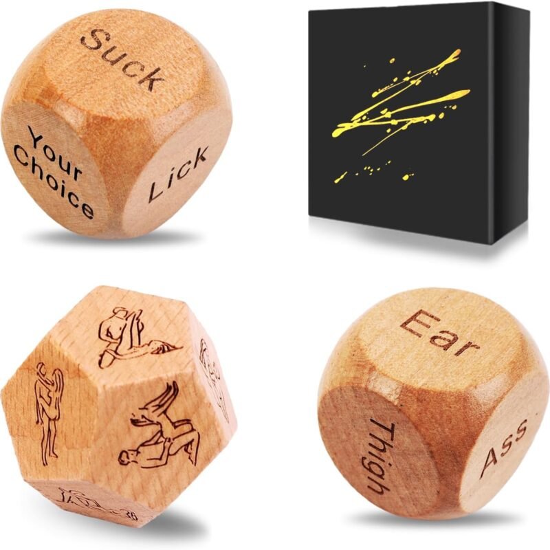 Sex Dice Game for Couples - 3PCS Adult Toy Set with Action, Body Parts, and Position Dice - Couple Sex Toys Perfect Box Included