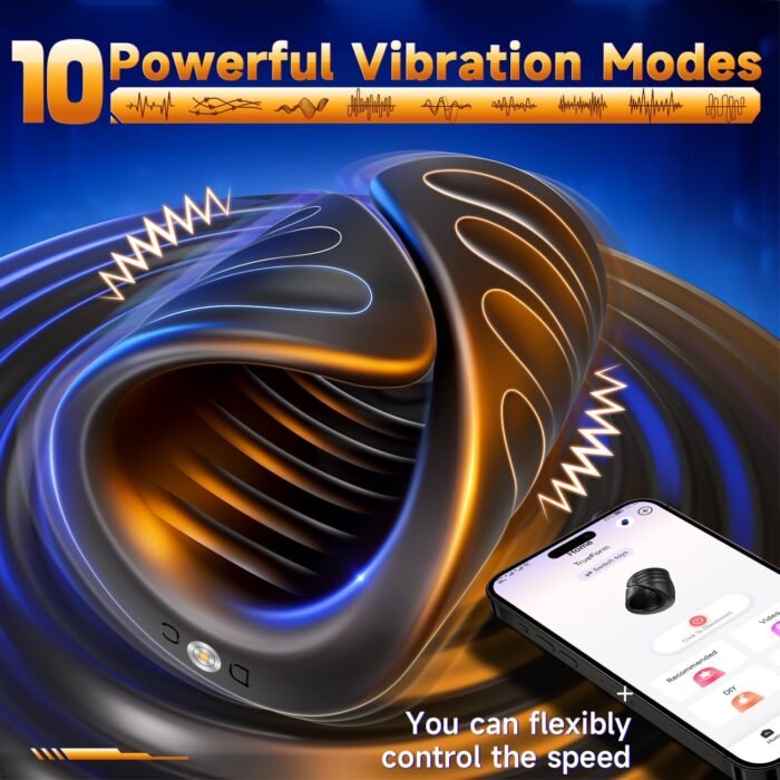 Male Sex Toys for Men - Male Masturbator Penis Training Vibrator with APP Control, Vibrating Sex Toy Strokers Glans Trainer Stimulator, Mens Sex Machine Masturbators Adult Sex Toys & Games - Image 2