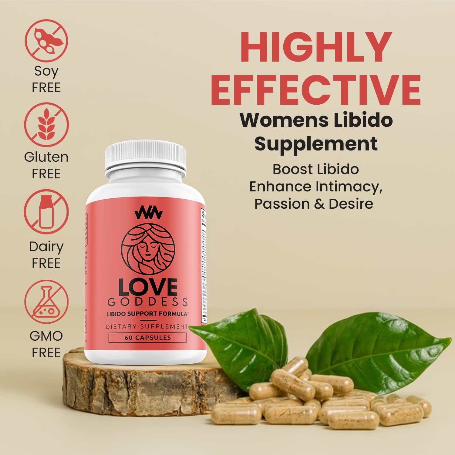 Womens Supplement That Boosts Libido | Enhance Intimacy, Passion and Desire | Miura Puama for Female Specific Arousal | Love Goddess | Vitamin | Warped Wellness - Image 6