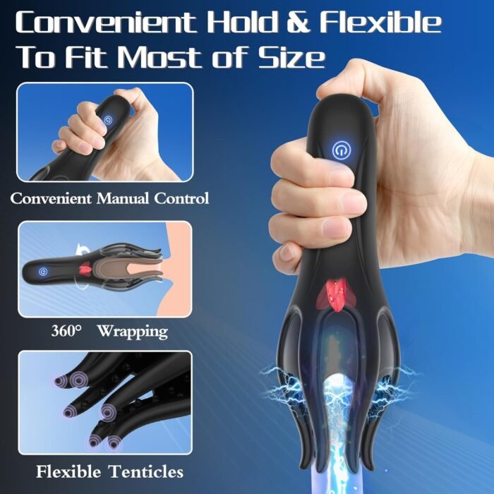 Male Masturbator Sex Toys for Men, Male Penis Vibrator for Mens with Tongue Licking, Masterbater Adult Sex Toy for Couples Him Gay Women Pleasure - Image 7