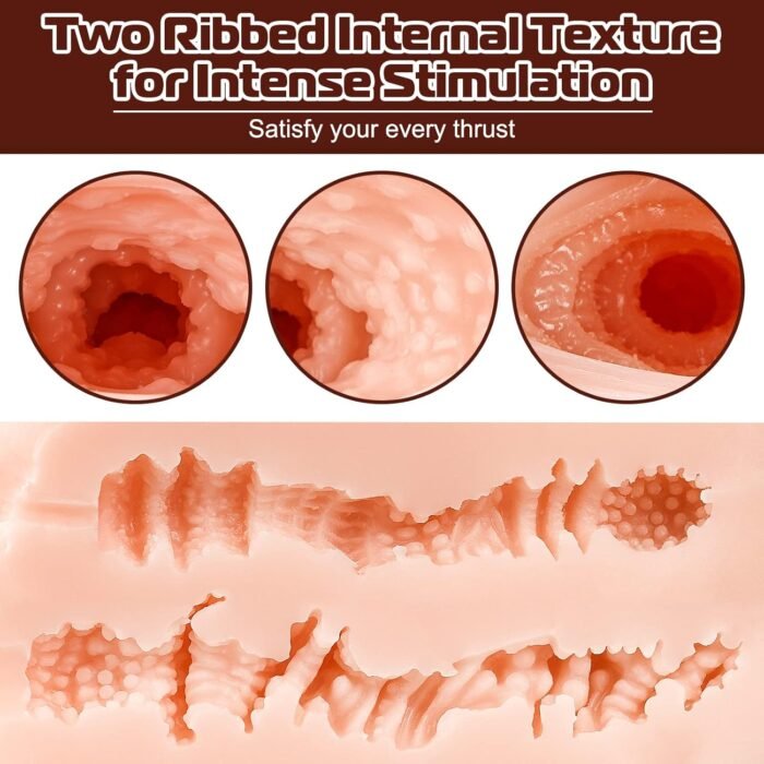 BIG SHOCKED Pocket Pussy for Men - Men's Sex Toys Male Masturbators Realistic Adult Toys Sex Doll Stroker 3D Lifelike Soft Butt with Vagina Anal Sex Pleasure Skin Color Adult Toy - Image 3