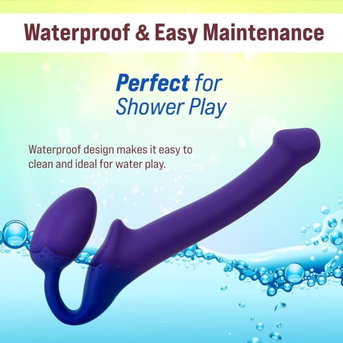 Strap-On-Me Semi-Real Bendable Strap-On Dildo - Discover The Ultimate Pleasure with Sexy Dildo - Silicone Strapless Dildo for Couples - Waterproof Strapless Dildo (Purple/Small) - Image 7