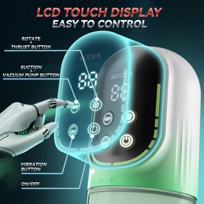 Automatic Male Masturbator Penis Pump, Male Sex Toys for Men Sex Toy Adult Toys Pocket Pussy Male Stroker Male Masturbators with 3 Pump & 7 Thrusting Rotating Vibrating Sucking Sex Machines & Devices - Image 5