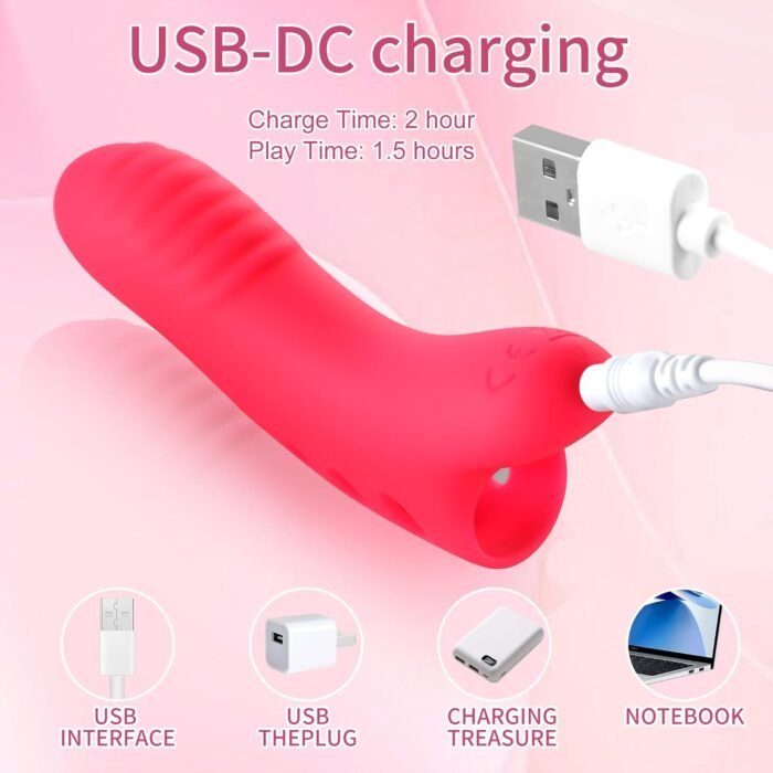 Sex Toys Finger Vibrator for Women: Female G Spot Clit Stimulation for Couples Sexual Pleasure - Quiet Mini Adult Toy with 10 Vibrating Modes for Foreplay Bedroom Shower Travel Gift - Image 5