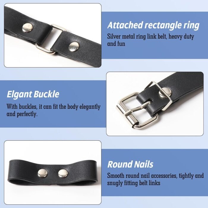 BDSM Breast Sex Bondage Restraints - B to D Cup Boobs Leather Sexy Harness for Women Body, BDSM Kit Chest Restraints Bra Binding Cuffs Kinky Sex Toy (Black M) - Image 5