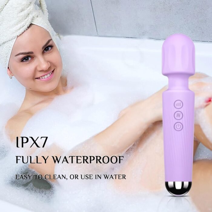 Vibrator Wand, Female Adult Sex Toys, Clit Stimulator,Vibrators for Her,Sex Wand Vibrators Massager,Vibrator Sex Toy Wand,Dildo,8 Speeds & 20 Patterns,Sex Wand Vibrators, Gifts for Women - Violet - Image 8