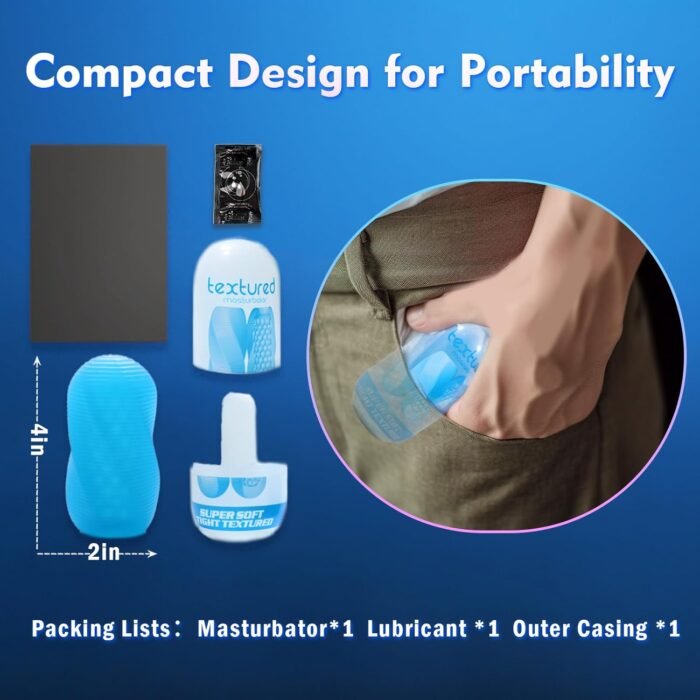 Male Masturbator Adult Sex Toys for Men - Spinning Textured Stroker Pocket Pussy for Men Masturbation, Ultra-Soft Stretchy Egg Penis Blowjob Sex Toy with Storage Box, Pocket Pussies Masturbators - Image 6