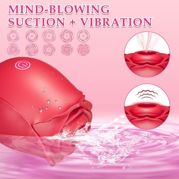 Sucking Vibrator Rose Sex Toy，App Control Rose Toy Clitoral Vibrator for Women with 10 Mind-Blowing Modes, Clit Sucker Nipple Stimulating Toys for Oral Sex Pleasure, Female Vibrator Couples Sex Toys - Image 3