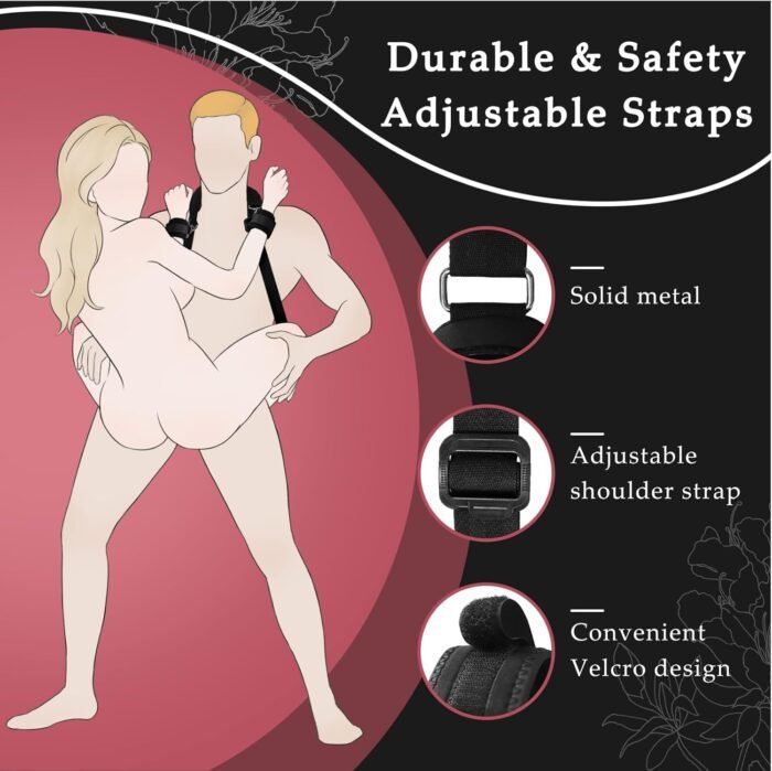 Sex Bondage Restraints BDSM Ankle Restraints Lock Adjustable Neck to Thigh/Ankle Cuffs Sex Straps Bed Restraints Sex Sling Sex Toys Couples Game Play - Image 4