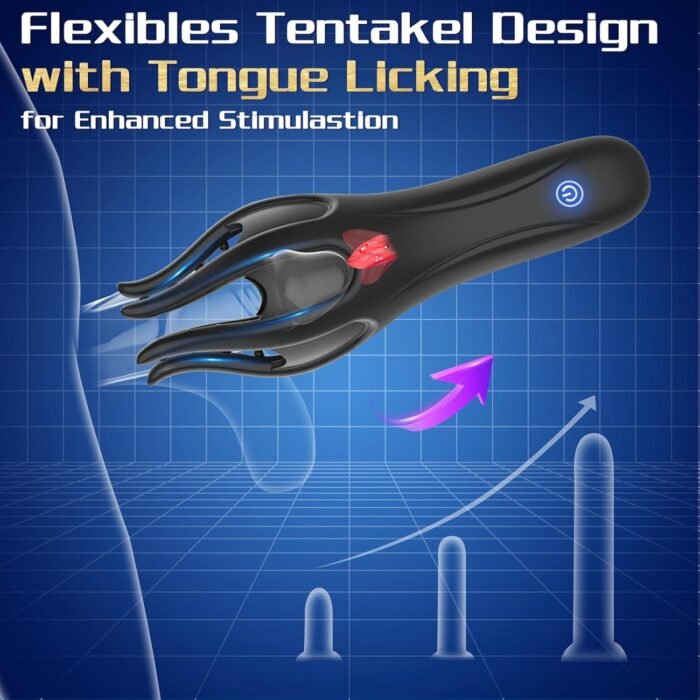 Male Masturbator Sex Toys for Men, Male Penis Vibrator for Mens with Tongue Licking, Masterbater Adult Sex Toy for Couples Him Gay Women Pleasure - Image 2