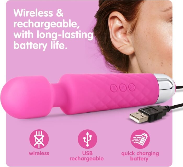 Oliver James Vibrator Wand for Women (Small) | Quiet Vibrating Dildo with 20 Patterns and 8 Speeds for Sexual Pleasure | Adult Sex Toys for Woman and Clit Stimulator Vibrators | Sexy Gifts for Her - Image 5