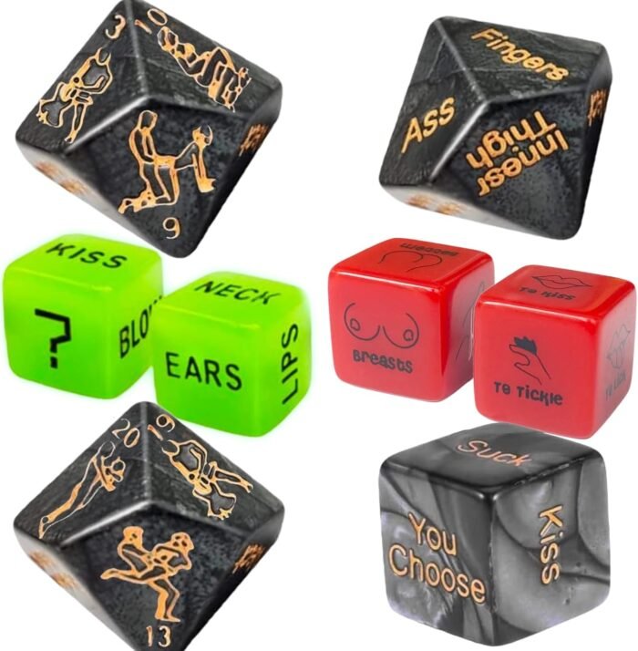 Positions Sex Dice Game Sex Things for Couples Kinky, Sex Games Sex Toys for Couples Gift Ideas Date Night Dice Adult Sex Game Glow in The Dark Dice with Actions Body Parts Bedroom Naughty Dice