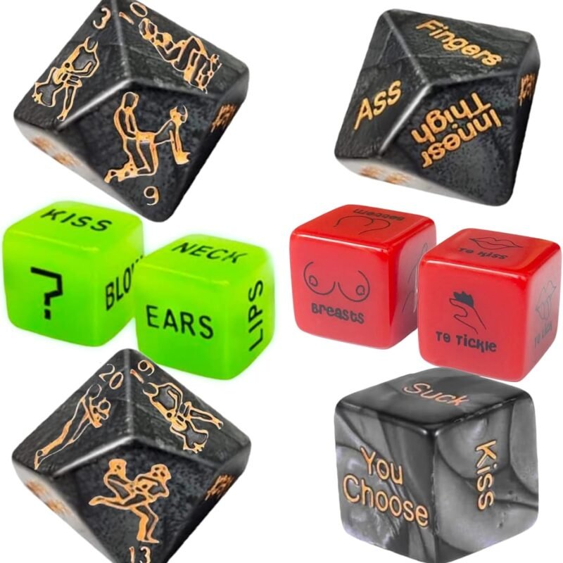 Positions Sex Dice Game Sex Things for Couples Kinky, Sex Games Sex Toys for Couples Gift Ideas Date Night Dice Adult Sex Game Glow in The Dark Dice with Actions Body Parts Bedroom Naughty Dice