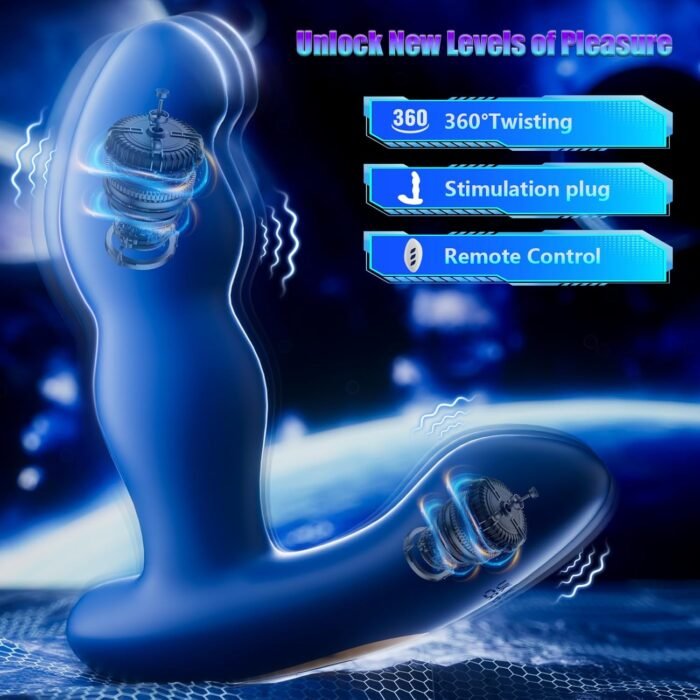 360° Rotating Prostate Anal Sex Toy for Male Masturbator & Female Clitoral Dildo Massage with 7 Rotating & 7 Vibrating Modes, Beginner Advanced Player Butt Training Remote Control Vibrating Couple Toy - Image 3