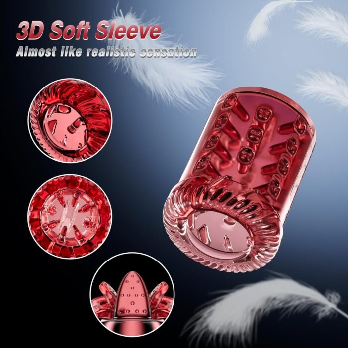 Male Masturbator Penis Pump - Male Sex Toys for Men with Upgrade 12 S Vacuum Pump & 7 Thrusting Rotating Vibrating Sucking Licking LCD Adult Toys Mens Sex Toys Pumps & Enlargers - Image 7