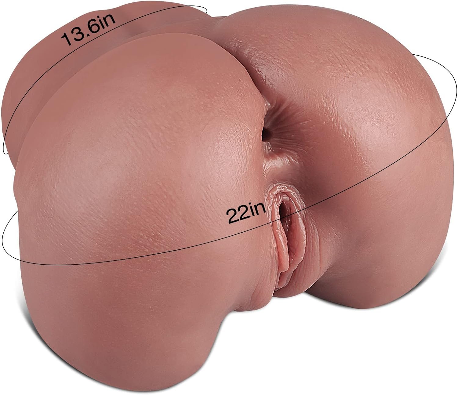 Sex Dolls Male Masturbator Sex Toys for Men, Adult Toy Fleshy Pocket Pussy with Vagina & Anal Dual Channel Female Torso Stroker, Brown Realistic Male Sex Toy Dolls Masturbators (7x6x4.6 inches,4.5lbs) - Image 3