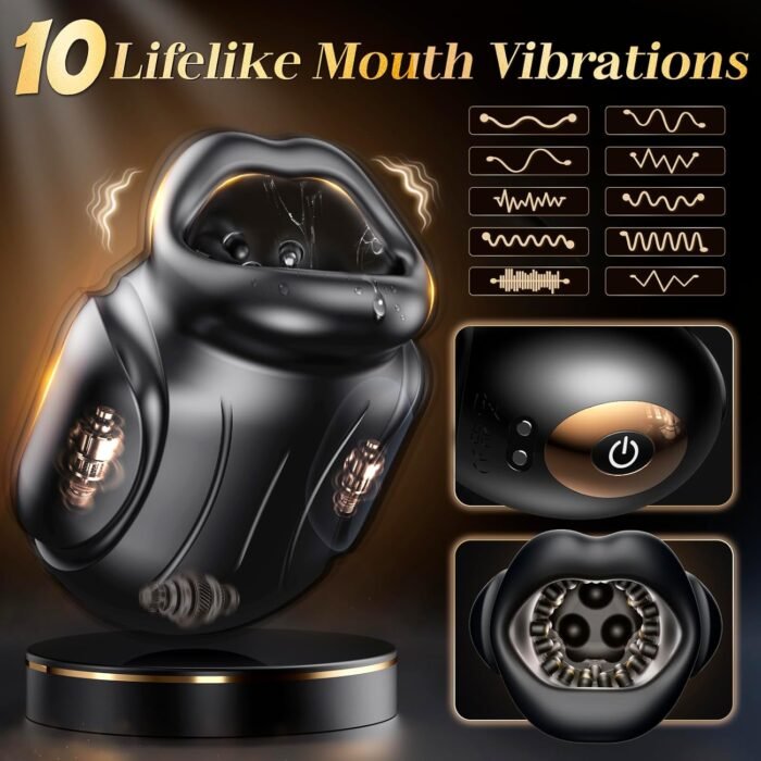 Male Sex Toys for Men - Male Masturbator Penis Vibrator with 10 Vibrating & APP, Mouth Blowjob Male Stroker Trainer Adult Toys for Prolong Endurance, Pocket Pussy Mens Sex Toy Sex Machine - Image 3