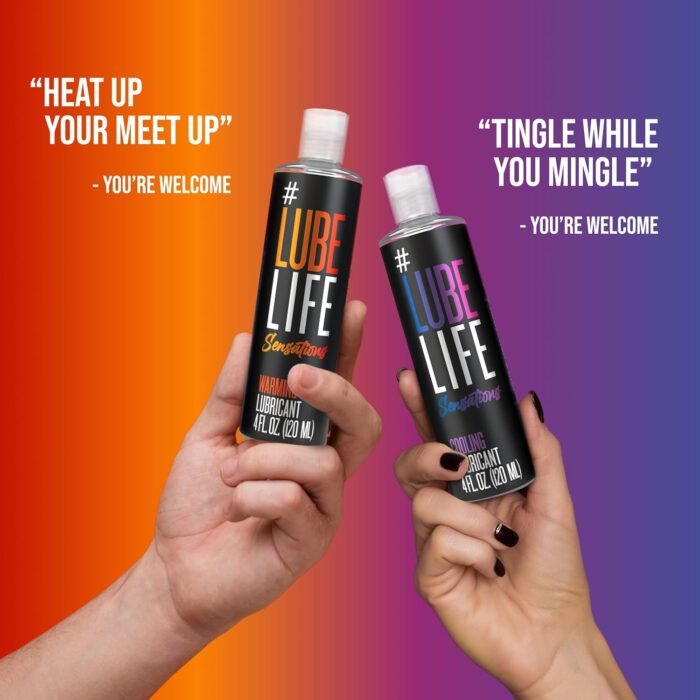 Lube Life Sensations Pleasure Kit Water Based Cooling & Warming Personal Lubricant, for a Tingling and Invigorating Intimate Experience, Lube for Men, Women & Couples, 4Fl Oz (Pack of 2) - Image 4