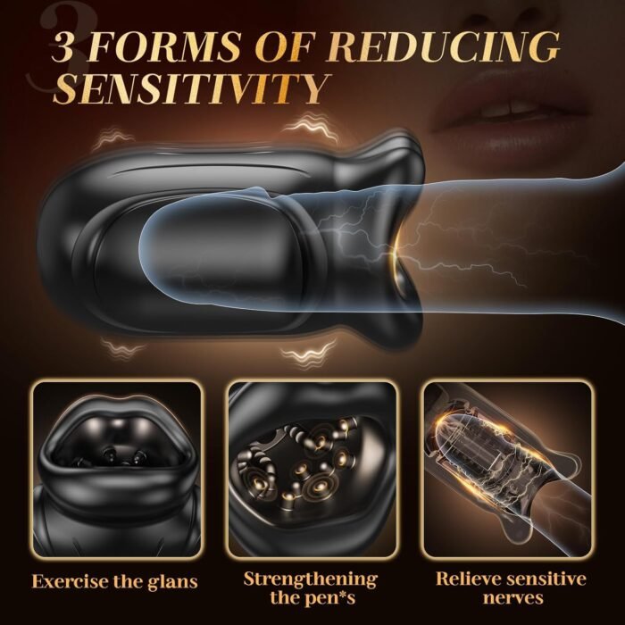Male Sex Toys for Men - Male Masturbator Penis Vibrator with 10 Vibrating & APP, Mouth Blowjob Male Stroker Trainer Adult Toys for Prolong Endurance, Pocket Pussy Mens Sex Toy Sex Machine - Image 4