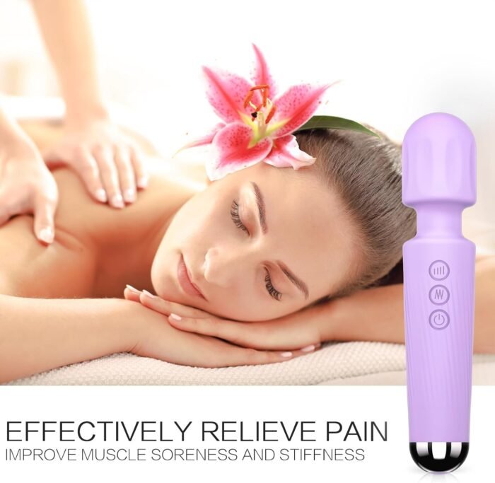 Vibrator Wand, Female Adult Sex Toys, Clit Stimulator,Vibrators for Her,Sex Wand Vibrators Massager,Vibrator Sex Toy Wand,Dildo,8 Speeds & 20 Patterns,Sex Wand Vibrators, Gifts for Women - Violet - Image 7