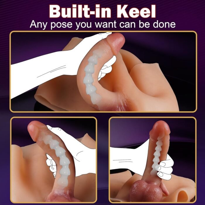Realistic Strap on Dildo Harness Dildo Panties, Silicone Wearable Dildo Underwear Lesbian Sex Toys, Transgender Clothing Strapon with 7" Solid Dick, Strapless Dildos Pegging Toys for Women & Couple - Image 5