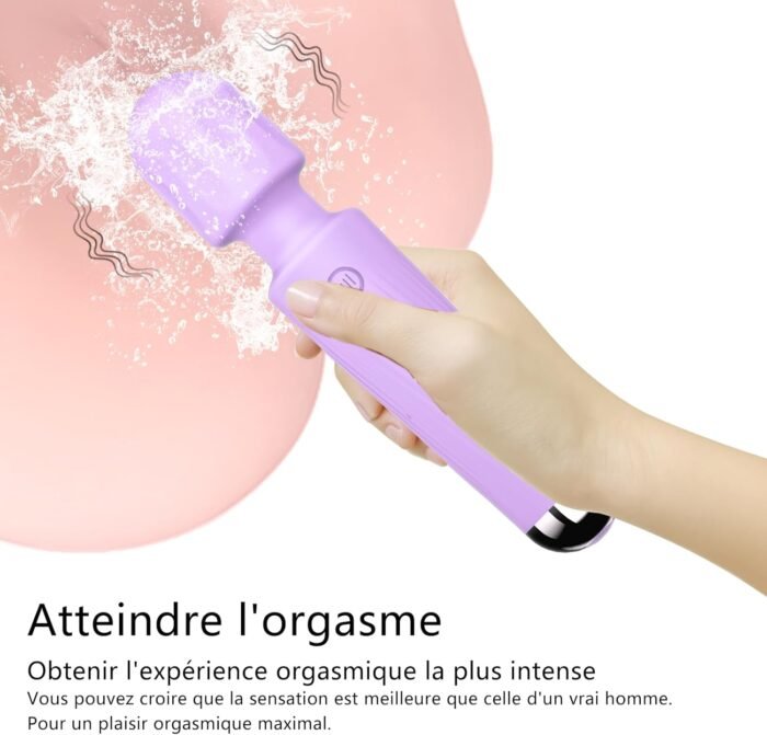Vibrator Wand, Female Adult Sex Toys, Clit Stimulator,Vibrators for Her,Sex Wand Vibrators Massager,Vibrator Sex Toy Wand,Dildo,8 Speeds & 20 Patterns,Sex Wand Vibrators, Gifts for Women - Violet - Image 10