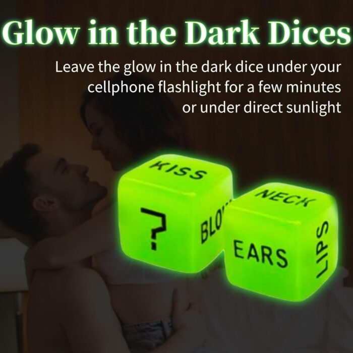 Positions Sex Dice Game Sex Things for Couples Kinky, Sex Games Sex Toys for Couples Gift Ideas Date Night Dice Adult Sex Game Glow in The Dark Dice with Actions Body Parts Bedroom Naughty Dice - Image 4