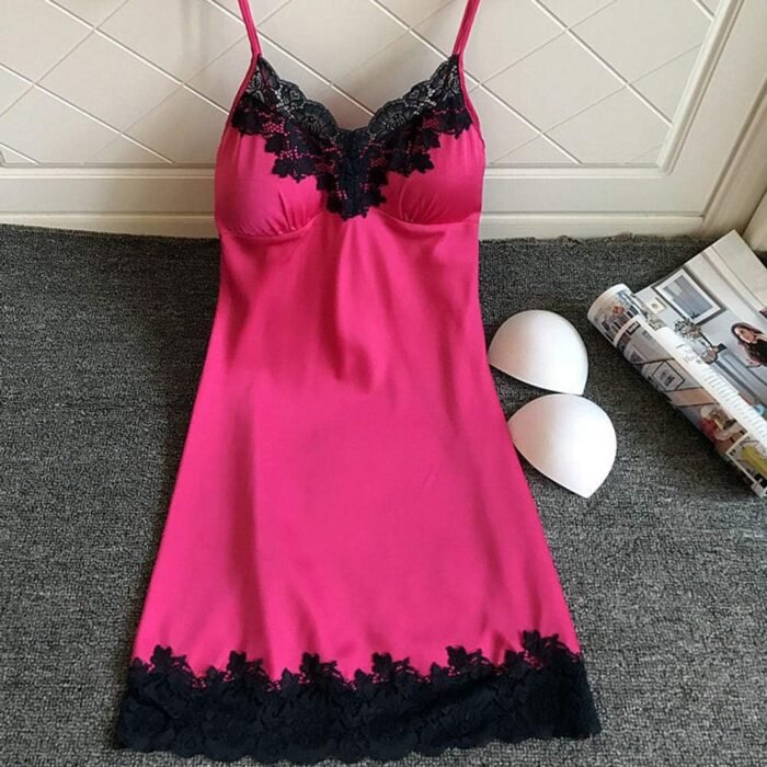 Women Lingerie Lace Babydoll Sexy Chemise New Lace See Through No Nightwear Teddy V Neck Sleepwear Boudoir Outfits - Image 2