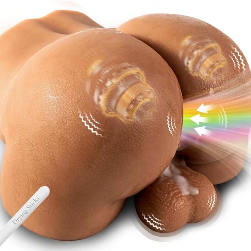 10LB Male Masturbator Gay Sex Doll with Sucking Vibrating Motor, Realistic Gay Sex Toys with HIPS Anus Testicles, Silicone Butt Sex Toy Vibrator with Anal Channel, Fake Pussy for Gay Men Masturbation