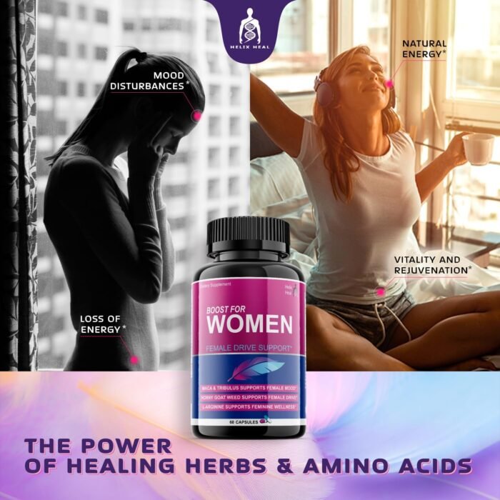 Libido Booster for Women Fast Acting with Horny Goat Weed - Female Desire Pills with Maca Root, Tribulus Terrestris, Ginseng and Hornygoatweed Women - Hormone Balance, Made in USA (60 ct) - Image 4