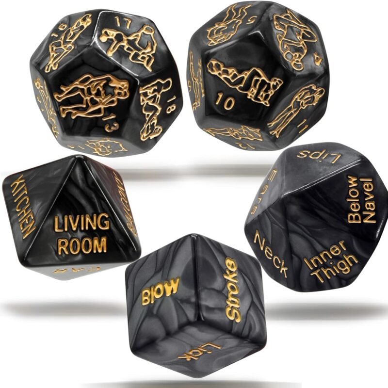 Sex Dice Naughty Positions Dice for Adult Couple Sex Games Romantic Foreplay Couple Sex Toy for Lover 5 PCS