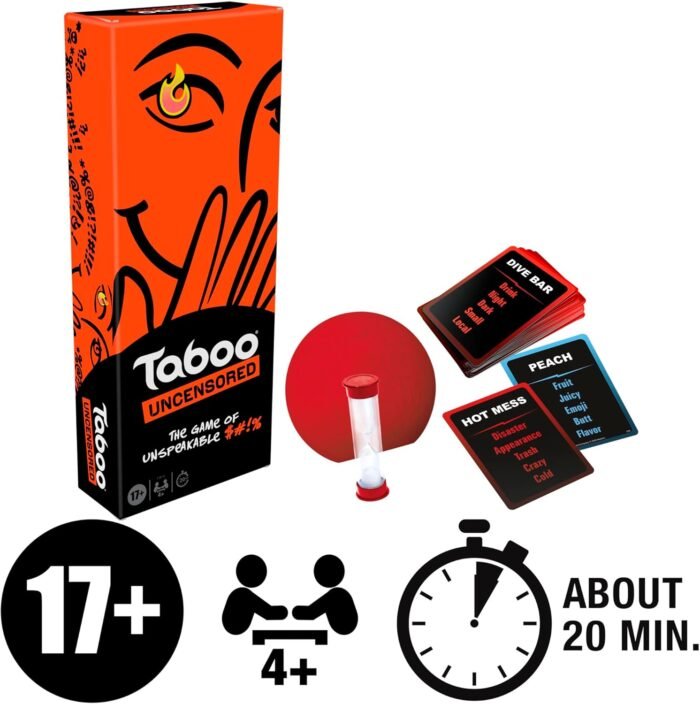 Hasbro Gaming Taboo Uncensored Board Game for Adults Only | Ages 17+ | 4+ Players | 20 Mins. Avg. | Hilarious NSFW Party Games for Adults - Image 9