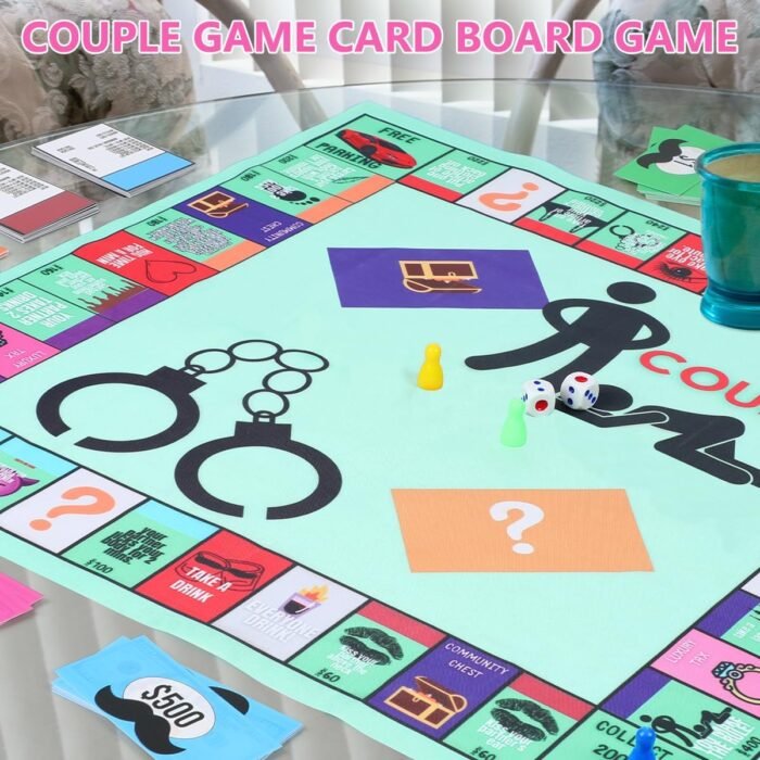 Adultopoly Board Games, Adultopoly Couple Game Card Board Game, Couple Games Card Board Game Props, Couple Adult Opoly Board Game, Date Night Couple Games (1 Set) - Image 4