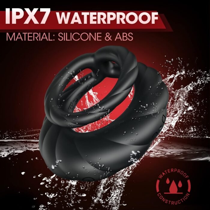 Vibrating Cock Ring Sex Toys for Men - Penis Ring Vibrator with 10 Vibrations, Adult Male Sex Toy for Longer Harder Stronger, Double Penis Vibrators, Couples Mens Male Adult Sex Toys & Games - Image 6