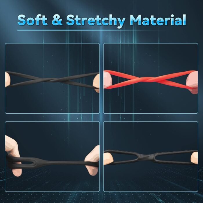 Silicone Penis Ring Set Sex Toys for Men, Amortoy 10 PCS Men’s Cock Rings Penis Sleeve Shaft for Erection Enhancing, Soft Stretchy Male Sex Toys, Adult Toys for Couples Pleasure - Image 5