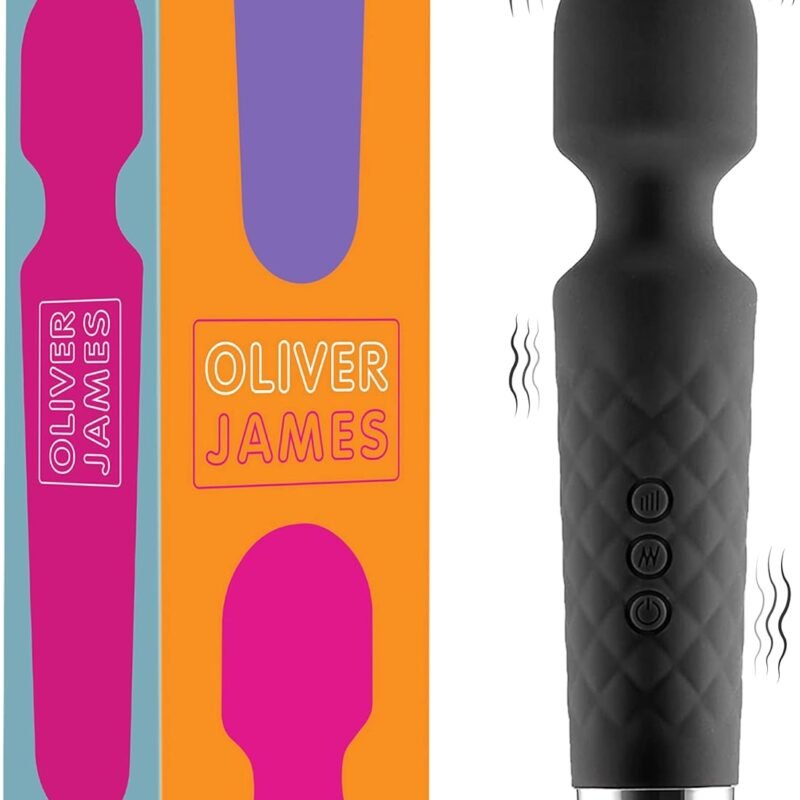 Oliver James Vibrator Wand for Women (Small) | Quiet Vibrating Dildo with 20 Patterns and 8 Speeds for Sexual Pleasure | Adult Sex Toys for Woman and Clit Stimulator Vibrators | Sexy Gifts for Her