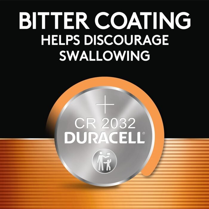 Duracell 2032 Lithium Battery. 4 Count Pack. Child Safety Features. Compatible with Apple AirTag, Key Fob, and other devices. CR2032 Lithium 3V Cell. 2032 Battery, Lithium Coin Battery - Image 2