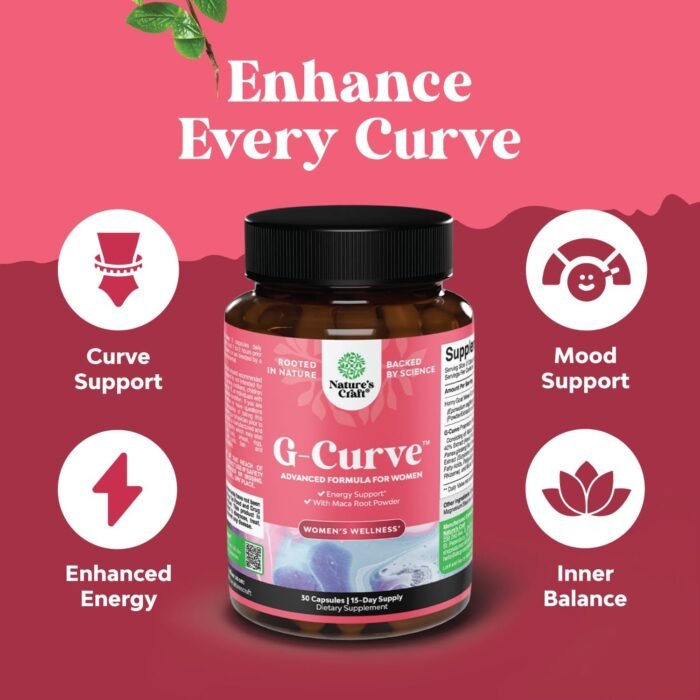 Natures Craft G Curve Horny Goat Weed for Women - Invigorating Feminine Blend with Maca Root Female and Tribulus Terrestris Enhanced Energy Mood Performance - Image 4