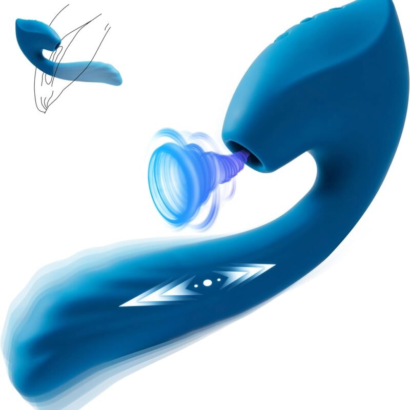 Vibrator Sex Toys Thrusting Dildo - QUZAR 3IN1 Adult Toy G Spot Clitoral Stimulator for Women with 7 Thrusting + 10 Vibration + 10 Suction, Clit Nipple Anal Adult Sex Game for Couple Female Men