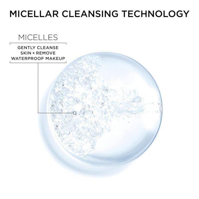 Garnier Micellar Water For Waterproof Makeup, Hydrating Facial Cleanser & Makeup Remover, Suitable for Sensitive Skin, Vegan, Cruelty Free, 13.5 Fl Oz (400mL), 1 Count - Image 6