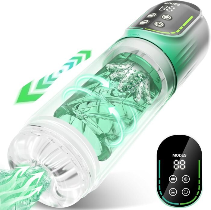 Automatic Male Masturbator Penis Pump, Male Sex Toys for Men Sex Toy Adult Toys Pocket Pussy Male Stroker Male Masturbators with 3 Pump & 7 Thrusting Rotating Vibrating Sucking Sex Machines & Devices - Image 8
