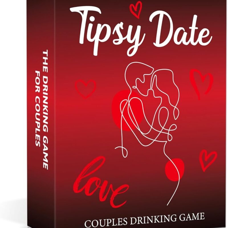 Couples Games for Adults,Drinking Game for Couples,Tipsy Date Card Games,50 Fun Dares & Questions for Date Night or Party Games,Perfect Anniversary & Valentines Couples Gifts for Him and Her
