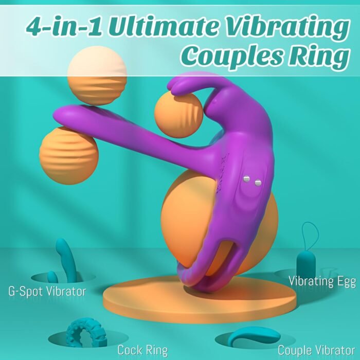 Vibrating Cock Ring Sex Toys for Couples Women - Vibrator Penis Sleeve with Rabbit Clitoris Vibrators, Adult Toy Cock Sleeve, Sex Toy for Female Men Male Penis Extender, Juguetes Sexuales - Image 4