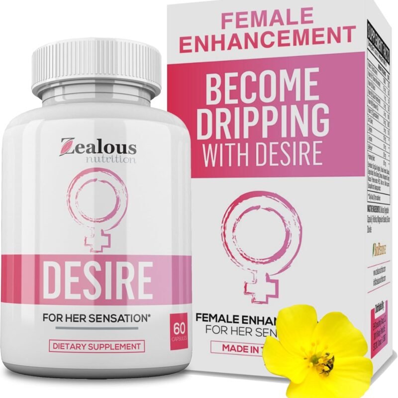 Desire Female Libido Booster for Women - #1 RATED Female Enhancement Pills for Women - Increase Passion, Excitement, & Heighten Sensitivity - Relieve Stress, Reduce Dryness & Improve Energy (1 Pack)