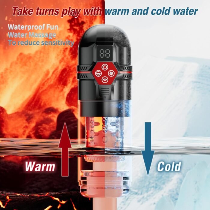Male Masturbator Penis Pump - Male Sex Toys for Men with Upgrade 12 S Vacuum Pump & 7 Thrusting Rotating Vibrating Sucking Licking LCD Adult Toys Mens Sex Toys Pumps & Enlargers - Image 6
