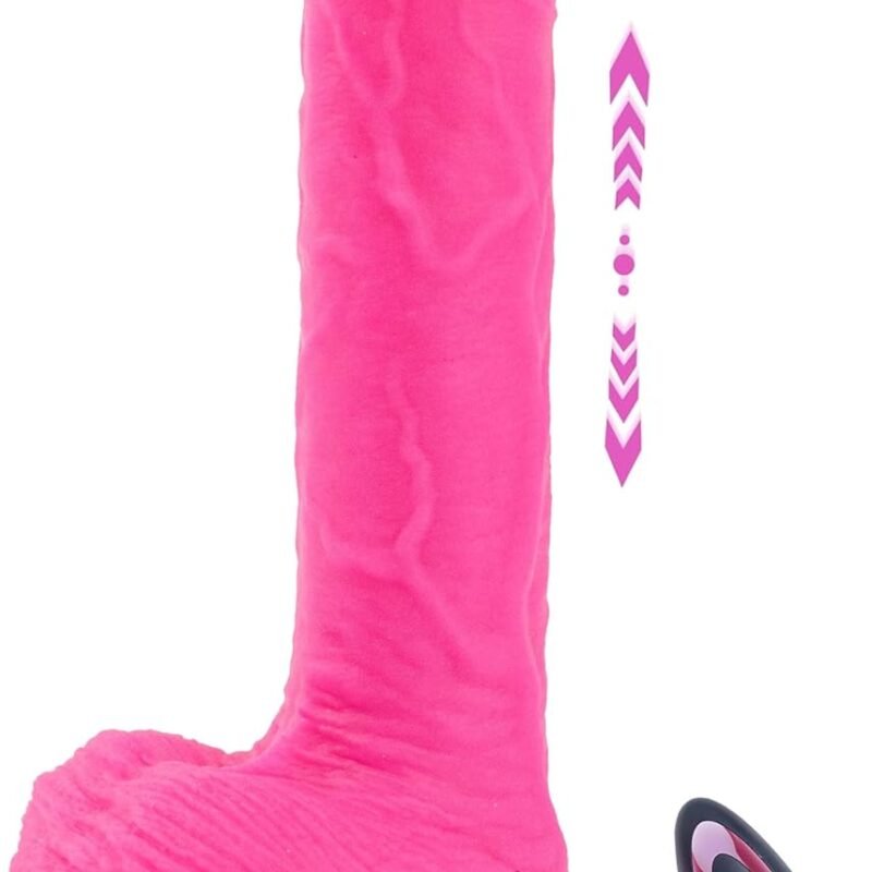 Thrusting Dildo Vibrator Sex Toys for Women Couples - 9.25" Heated Realistic G-Spot Vibrator with 3 Thrusting Speeds & 10 Vibrating Modes,Lifelike Pink Silicone Dildo Adult Toy for Women
