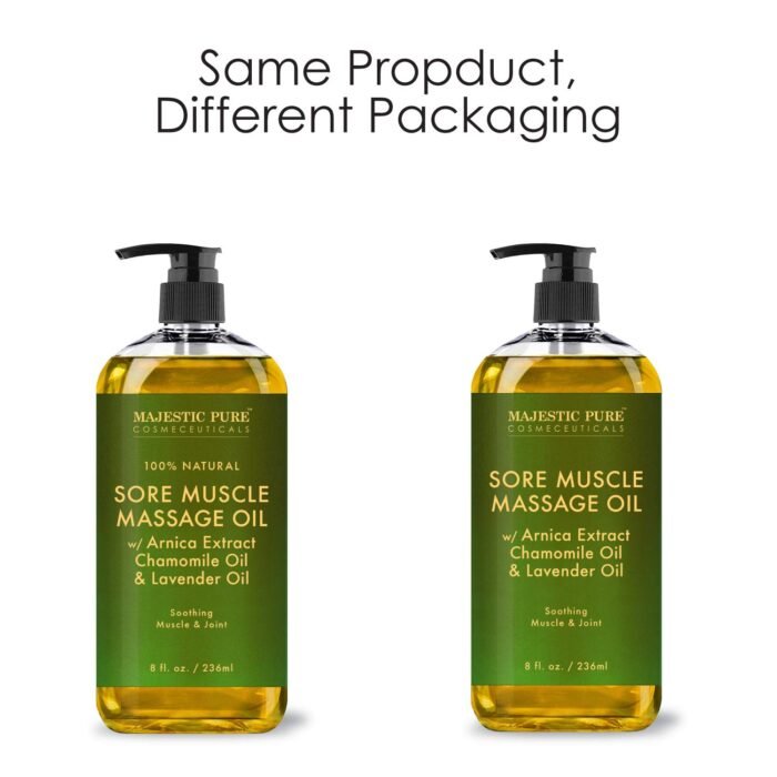MAJESTIC PURE Arnica Sore Muscle Massage Oil for Massage Therapy - Natural Oil with Lavender and Chamomile Essential Oils - Multipurpose Instant Absorption Full Body Massage Oil - 8 Fl Oz (Pack of 2) - Image 6
